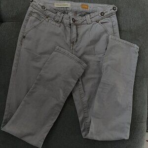 Anthropologie Pilcro Pants Women 26 Hyphen Beige Straight Taper Chino Career